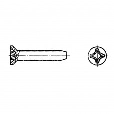 Винт ГОСТ 10619-80 самонарезающий с потайной головкой крестообразный шлиц