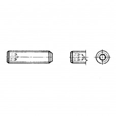 Винт ГОСТ 11074-93 установочный с плоским концом и шестигранным углублением под ключ