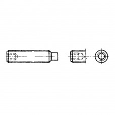 Винт ГОСТ 11075-75 установочный с цилиндрическим концом и шестигранным углублением под ключ