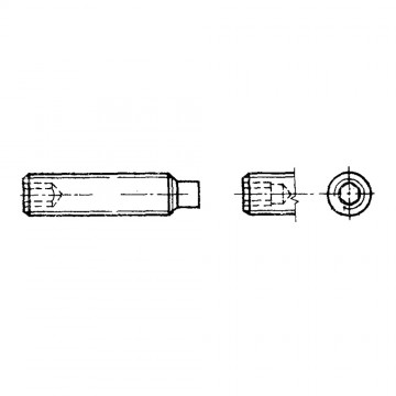 Винт ГОСТ 11075-75 установочный с цилиндрическим концом и шестигранным углублением под ключ