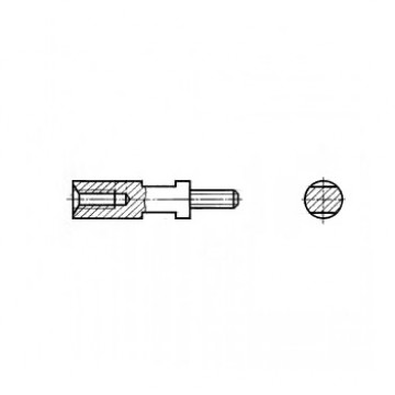 Стойка установочная ГОСТ 20863-81 крепежная круглая с лысками с резьбовыми концом и отверстием