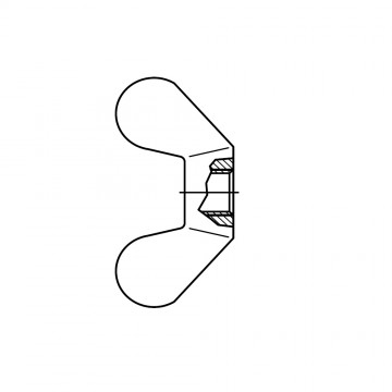 Гайка-барашек М16 с округлыми лепестками, латунь DIN 315
