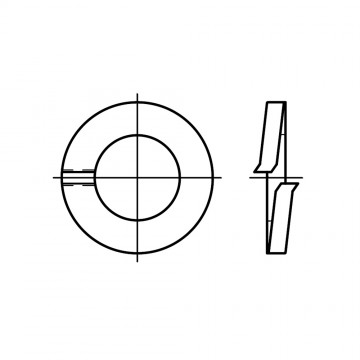 Шайба 3 пружинная форма В, БрКмЦ DIN 127