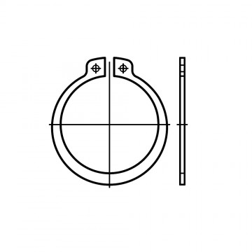 Кольцо 3 стопорное, наружное для вала, сталь DIN 471