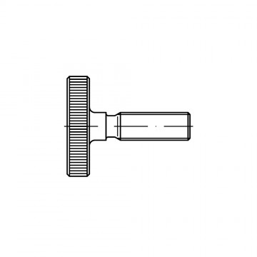 Винт 4х8 прижимной с накаткой, низкой головкой, сталь нержавеющая А1 DIN 653