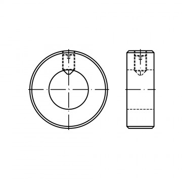 Кольцо 10 установочное с гнездом, форма А, сталь нержавеющая А1 DIN 705