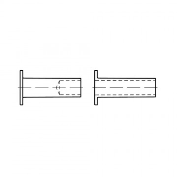 Заклёпка 3х10 для тормозных колодок, форма С, медь DIN 7338