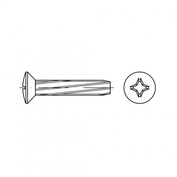 Винт 3х8 самонарезающий полупотай крестообразный шлиц РН, сталь, цинк DIN 7516