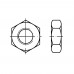 Гайка М8х1 низкая, шестигранная, сталь, цинк DIN 936