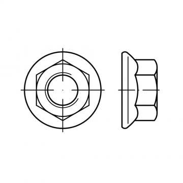 Гайка EN 1661 шестигранная с фланцем