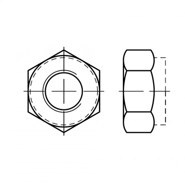 Гайка ISO 10511 шестигранная с нейлоновой вставкой