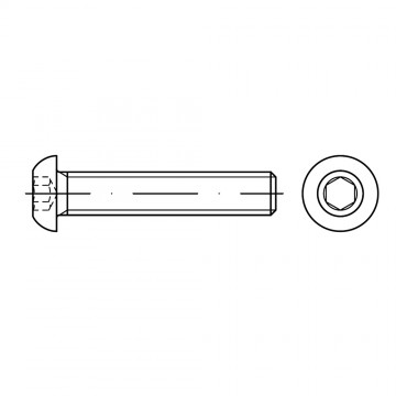Винт ISO 7380-1 полукруг внутренний шестигранник