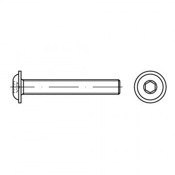 Винт ISO 7380-2 полукруг внутренний шестигранник