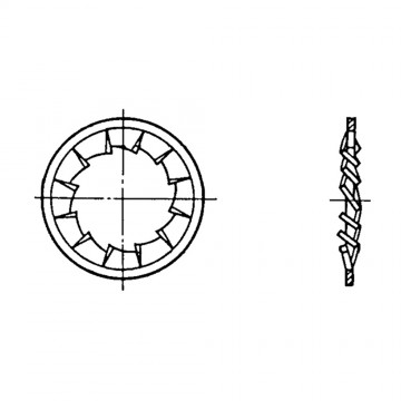 Шайба ГОСТ 10462-81 стопорная с внутренними зубцами