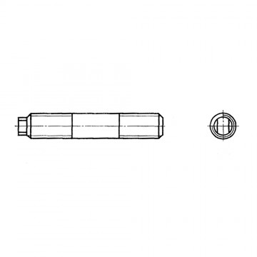 Шпилька ГОСТ 10494-80 для фланцевых соединений с линзовым уплотнением