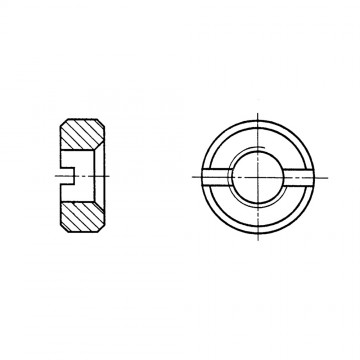 Гайка ГОСТ 10657-80 круглая со шлицем на торце