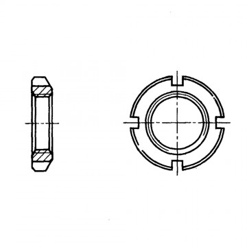 Гайка ГОСТ 11871-88 круглая шлицевая