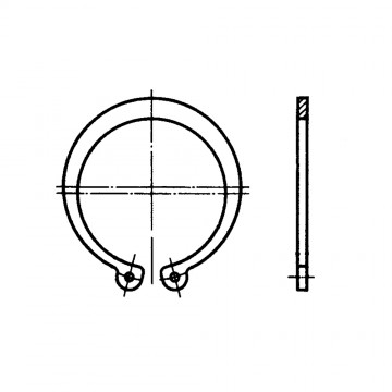 Кольцо пружинное ГОСТ 13942-86 упорное плоское наружное эксцентрическое