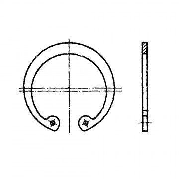 Кольцо пружинное ГОСТ 13943-86 упорное плоское внутреннее эксцентрическое
