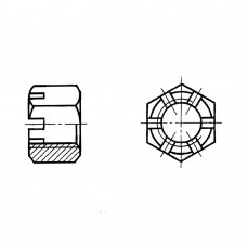 Гайка ГОСТ 5918-73 шестигранная прорезная и корончатая