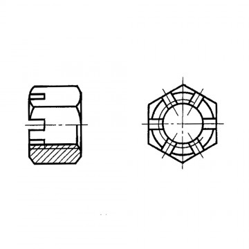 Гайка ГОСТ 5918-73 шестигранная прорезная и корончатая