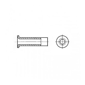 Заклепка ГОСТ 12639-80 пустотелая с плоской головкой