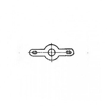Лепесток ГОСТ 22375-77 двухсторонний закрепляемый винтами или заклепками