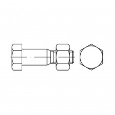 DIN 7968 Болт 16* 50 призонный с гайкой, сталь 5.6