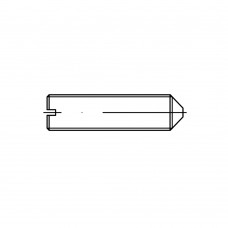 DIN 553 Винт М3* 16 установочный стопорный, прямой шлиц, острый конец, сталь