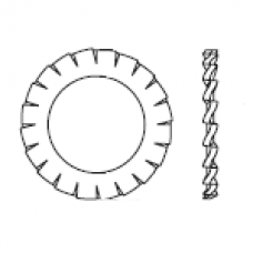 DIN 6798 A Шайба 12 стопорная, с внешними зубцами, сталь
