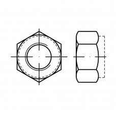 DIN 6924 Гайка М4 шестигранная, сталь, цинк