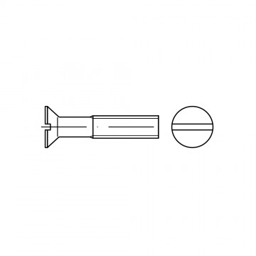 Винт М2,5х8 с потайной головкой и прямым шлицем, сталь 4.8 DIN 963