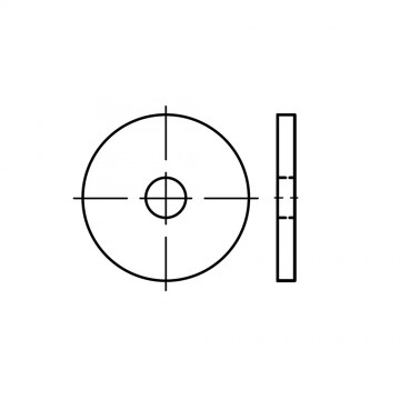 Шайба 25 плоская увеличенная подкладная, сталь DIN 1052