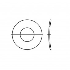 DIN 137 Шайба 3,5 пружинная, тарельчатая, волнистая, форма В, сталь