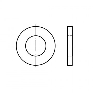 Шайба 55 плоская, усиленная под палец, сталь DIN 1440