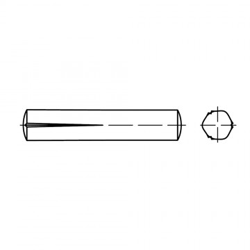 Штифт 6х26 установочный, с насечкой, сталь DIN 1472