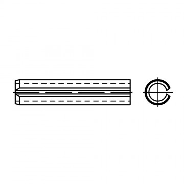 Штифт 10х18 пружинный, цилиндрический, сталь нержавеющая 1.4310 DIN 1481