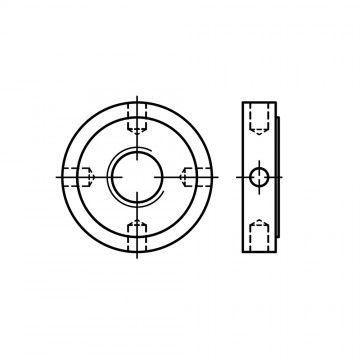 Гайка 80х2 круглая, с радиальными отверстиями, сталь DIN 1816