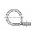 Хомут 19х15 крепежный с зажимными стяжками, сталь, цинк DIN 3016