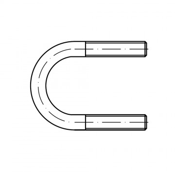 Болт 30 U-образный, сталь, горячее цинкование DIN 3570