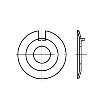 Шайба 13 стопорная с наружным выступом, сталь DIN 432