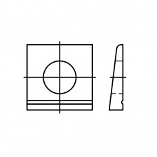 DIN 435 Шайба 9 косая квадратная, сталь