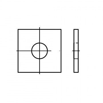 Шайба 24 квадратная, сталь DIN 436