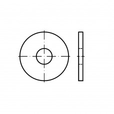 DIN 440 Шайба 24 плоская, увеличенная, круглое отверстие, сталь