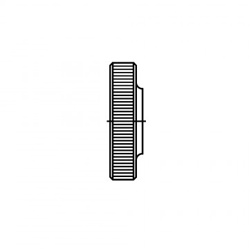 Гайка М10 рифленая, круглая, сталь DIN 467