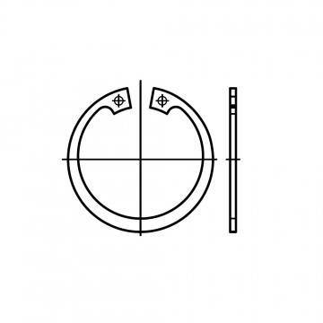 Кольцо 132 стопорное, сталь DIN 472