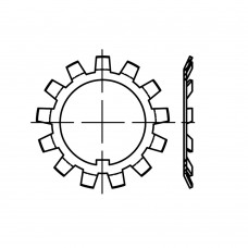 DIN 5406 Шайба 17 многолапчатая, сталь