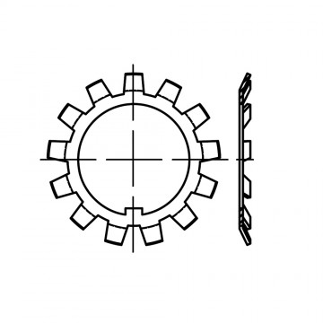 Шайба 17 многолапчатая, сталь DIN 5406