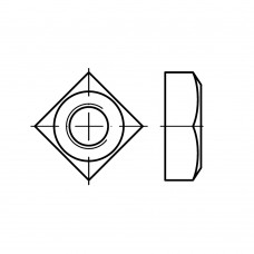DIN 557 Гайка 8 квадратная с фаской, сталь