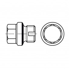 DIN 5586 Пробка UNC 1 1/2 резьбовая, сталь, цинк, хром